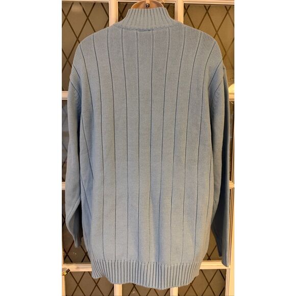 Vtg Southpole Sweater Mens X-Large Mock neck Striped Hip Hop 90s Y2k Quarter Zip - Picture 3 of 9